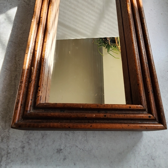 Vtg Wood mirror - Picture 5 of 13